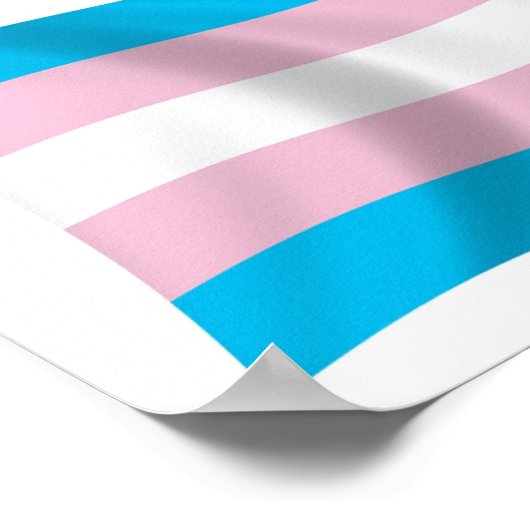 Transgender Pride Flag Poster Print ポスター (角)