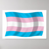 Transgender Pride Flag Poster Print ポスター (正面)