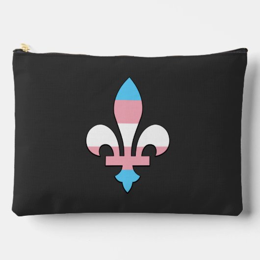 Transgender pride fleur-de-lis アクセサリーポーチ (正面)