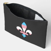 Transgender pride fleur-de-lis アクセサリーポーチ (見開き)