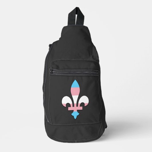Transgender pride fleur-de-lis  スリングバッグ (正面)