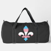 Transgender pride fleur-de-lis ダッフルバッグ (正面)