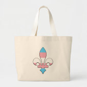 Transgender pride fleur-de-lis  ラージトートバッグ (正面)