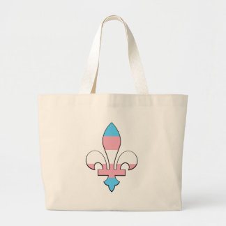 Transgender pride fleur-de-lis  ラージトートバッグ