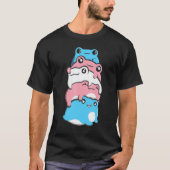 Transgender Pride Frog Pile Transgender Flag Cotta Tシャツ (正面)