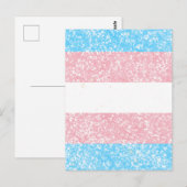 Transgender Pride Glitter ポストカード (正面/裏面)
