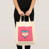 Transgender pride hearts トートバッグ (正面(商品))