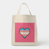 Transgender pride hearts トートバッグ (裏面)