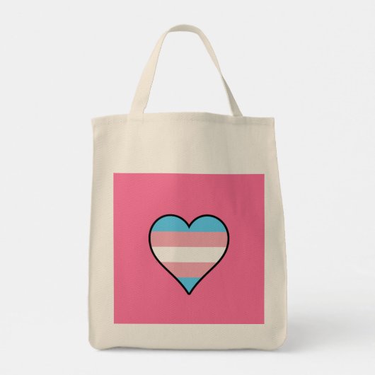 Transgender pride hearts トートバッグ (裏面)