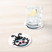Transgender Pride Ladybug Coaster ラウンドペーパーコースター (インサイチュ)