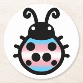 Transgender Pride Ladybug Coaster ラウンドペーパーコースター