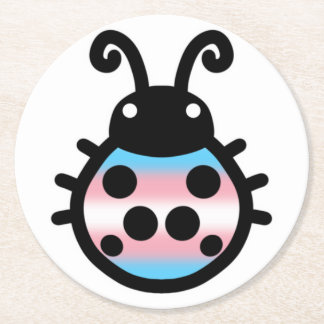 Transgender Pride Ladybug Coaster ラウンドペーパーコースター