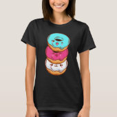 Transgender Pride LGBT LGBTQ Flag Cute With Donut  Tシャツ (正面)