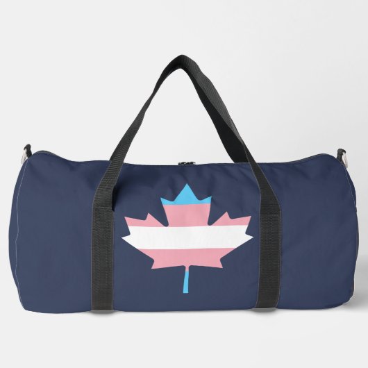 Transgender pride maple leaf ダッフルバッグ (正面)