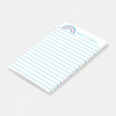 Transgender Pride Rainbow Flag Lined Custom ポストイット (アングル)