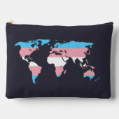 Transgender pride world map  アクセサリーポーチ (正面)