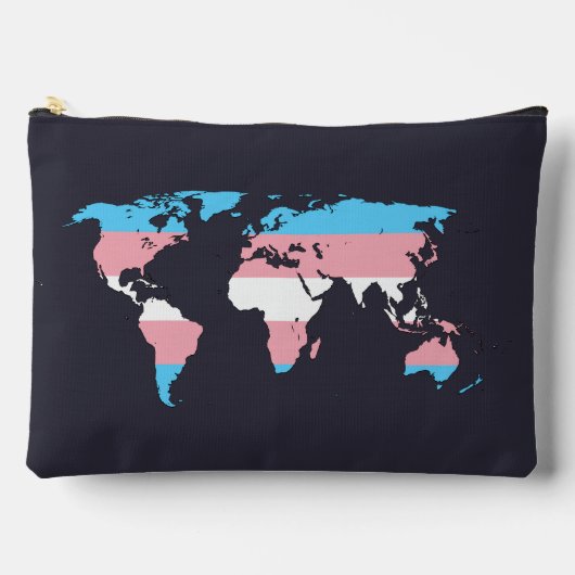 Transgender pride world map  アクセサリーポーチ (正面)
