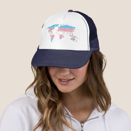 Transgender pride world map Hat キャップ (インサイチュ)