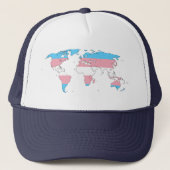 Transgender pride world map Hat キャップ (正面)