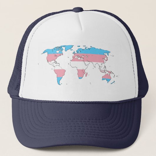 Transgender pride world map Hat キャップ (正面)