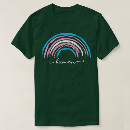 Transgender Rainbow Human Trans Pride LGBT  Tシャツ (デザイン正面)