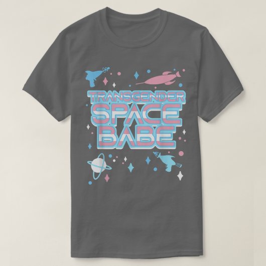 Transgender Space Babe Trans Pride LGBT Pride Mont Tシャツ (デザイン正面)