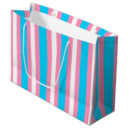  Transgender Stripes Flag Birthday ラージペーパーバッグ