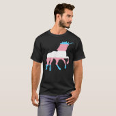 Transgender UnicornTransフラグプライドLGBTQ Tee Tシャツ (正面フル)