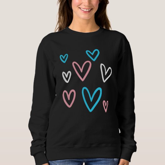 Transgender Valentine's Day LGBT LGBTQ Gay Pride T スウェットシャツ (正面)