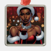 Transgender Woman Festive Christmas   メタルオーナメント (正面)