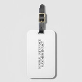 Transit Identity | ミニマルインターフェーステクニカルデザイン ラゲッジタグ (正面縦)