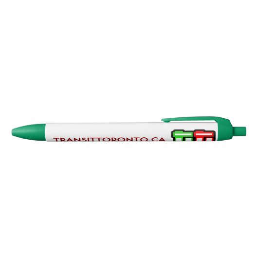 Transit Toronto Retractable Pen - Green 黒ボールペン (トップ)