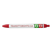 Transit Toronto Retractable Pen - Red 黒ボールペン (正面)