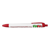 Transit Toronto Retractable Pen - Red 黒ボールペン (トップ)