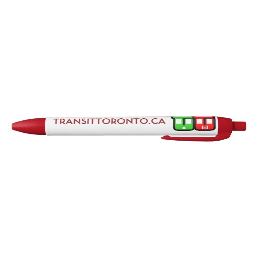 Transit Toronto Retractable Pen - Red 黒ボールペン (ボトム)