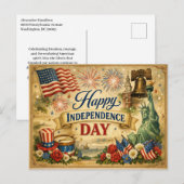 Transitional Americana Independence Day シーズンポストカード (正面/裏面)