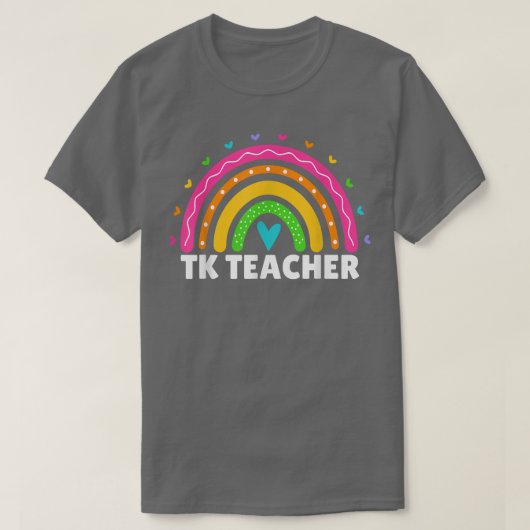 Transitional Kindergarten Teacher Rainbow Women TK Tシャツ (デザイン正面)