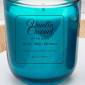 Translucent Clear Custom Candle Labels シール