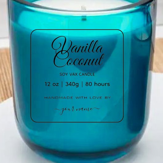Translucent Clear Custom Candle Labels シール