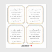 Translucent Clear Custom Gold Candle Labels シール (シート)