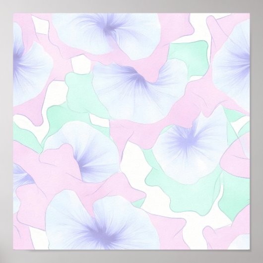 Translucent Flow Lace Wallpaper and Wall Decor ポスター (正面)