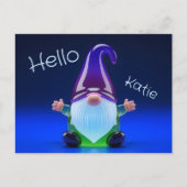 Translucent Glass Gnome Figurine with Custom Name ポストカード (正面)