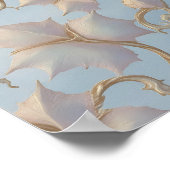 Translucent Iridescent Ivory Fabric Pattern ポスター (角)