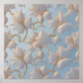 Translucent Iridescent Ivory Fabric Pattern ポスター (正面)