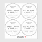 Translucent Minimalist Apothecary Candle Labels シール (シート)
