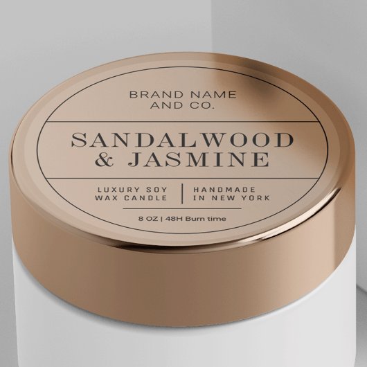 Translucent Minimalist Apothecary Candle Labels シール