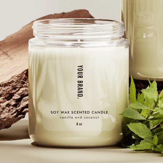 Translucent Modern Minimalist Clear Candle Labels シール