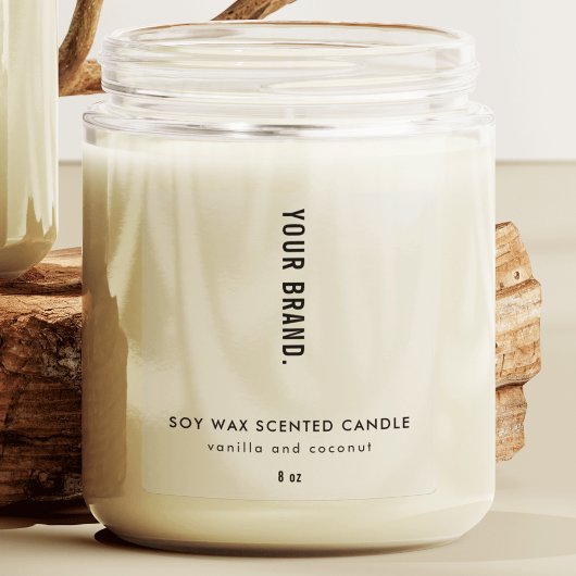 Translucent Modern Minimalist Clear Candle Labels シール