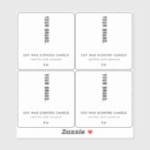 Translucent Modern Minimalist Clear Candle Labels シール (シート)