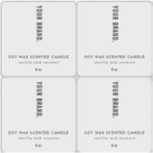 Translucent Modern Minimalist Clear Candle Labels シール (正面)